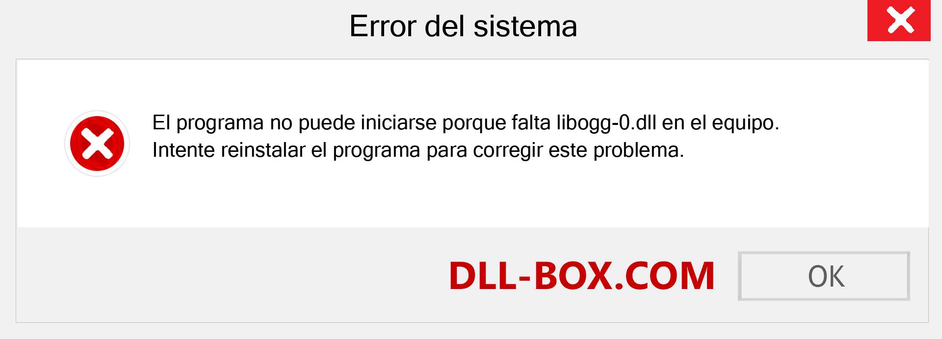 ¿Falta el archivo libogg-0.dll ?. Descargar para Windows 7, 8, 10 - Corregir libogg-0 dll Missing Error en Windows, fotos, imágenes